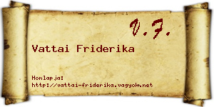 Vattai Friderika névjegykártya